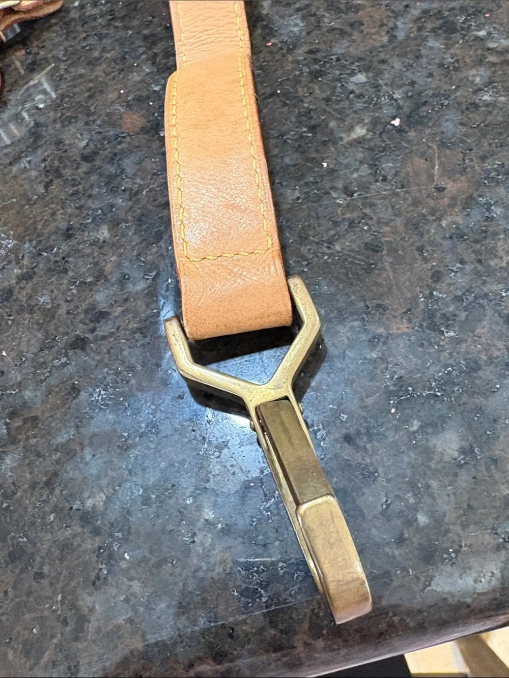Louis Vuitton luggage tag and strap used condition